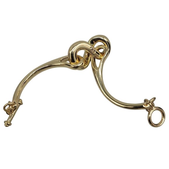 Roberto RFM L infinito Bracelet Bikini Line Gold Tone Metal Link Size 6.5" - Picture 3 of 12